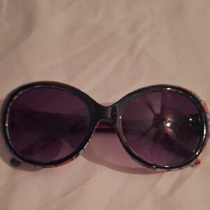 Women's Oversized Round Sunglasses - Purple Lenses
